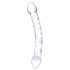 GLAS - Dupli dildo od stakla (prozirno)