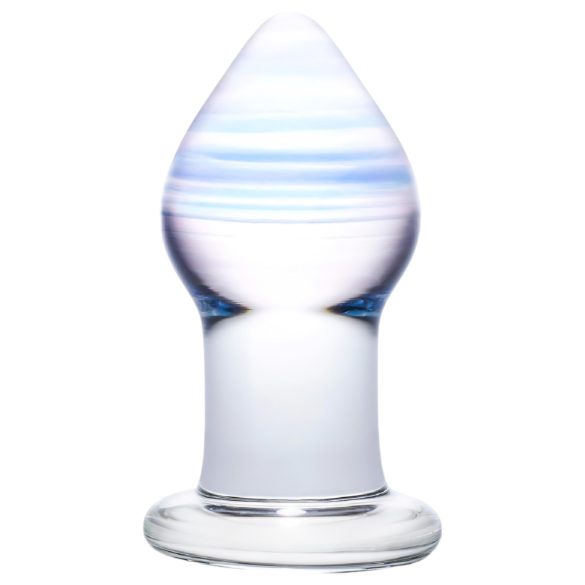 GLAS Amethyst Rain - stakleni analni plug (prozirno ljubičasti)