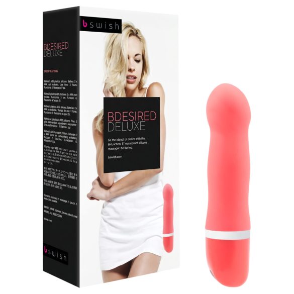 B SWISH Bdesired Deluxe - talasasti vibrator (koralni)