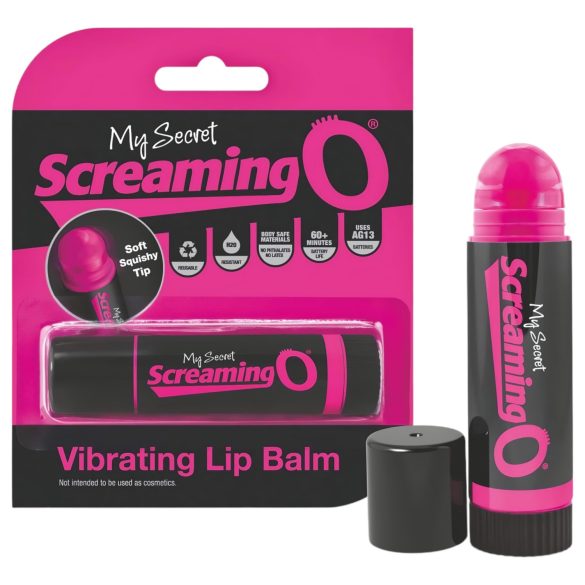 Vrišteći balzam za usne - ruž vibrator (crno-roze)
