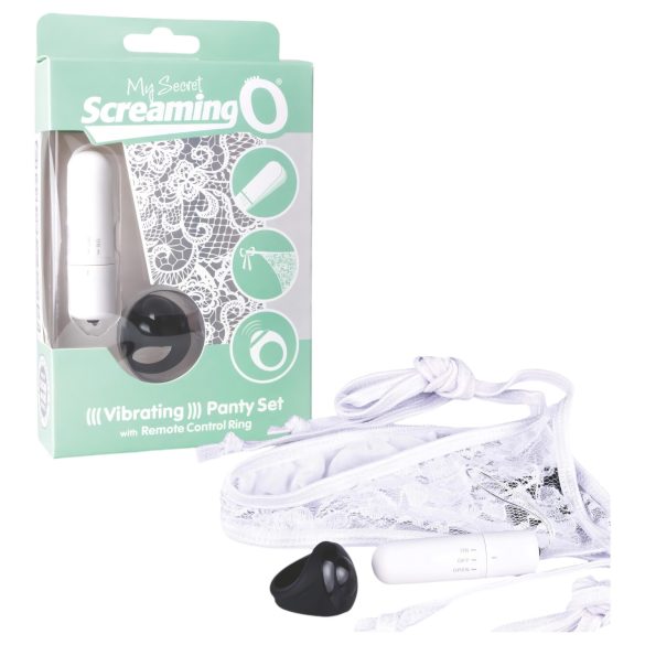 MySecret Vrišteće Gaćice - bežični vibrator - bele (S-L)