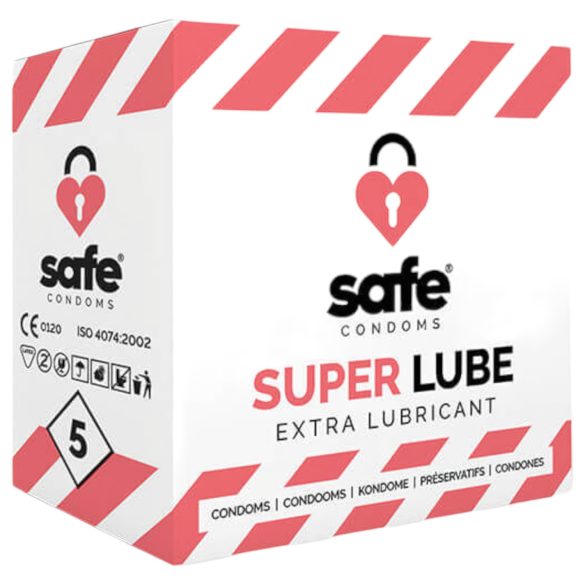 SAFE Super Lube - ekstra podmazani kondomi (5 komada)