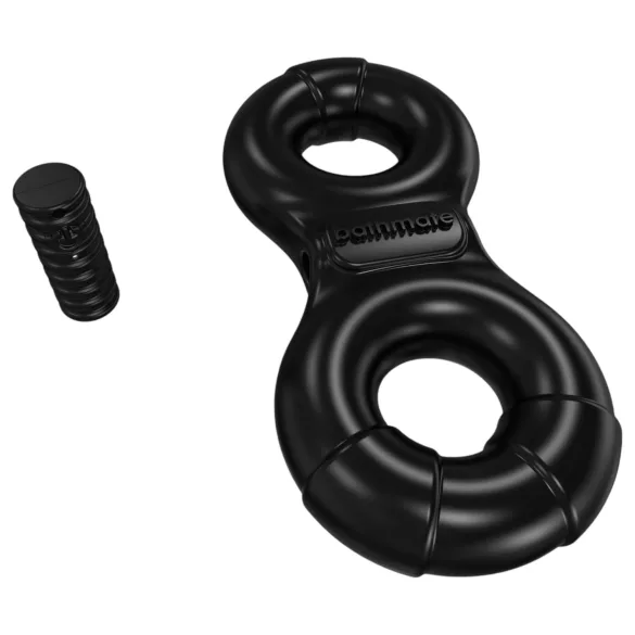 Bathmate Vibe Ring Eight - punjiva, vibrirajuća penis prsten (crna)