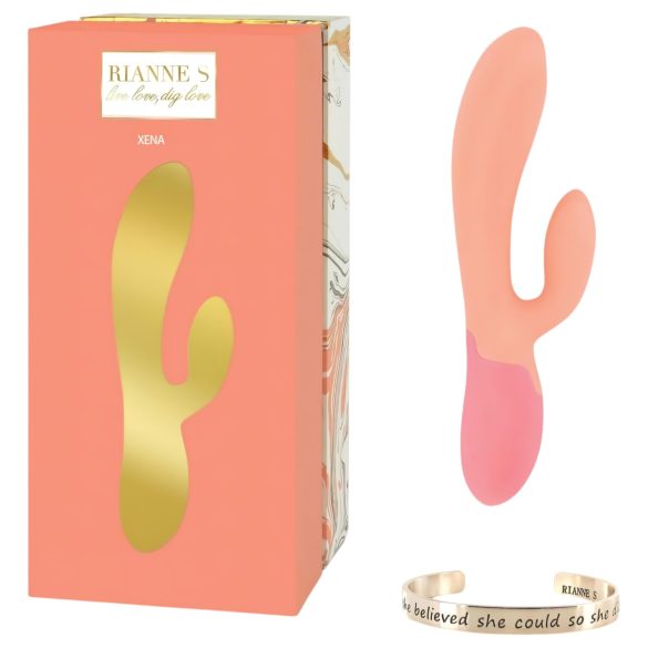 Rianne Essential Xena - punjivi vibrator s grejanjem (breskva-koral)