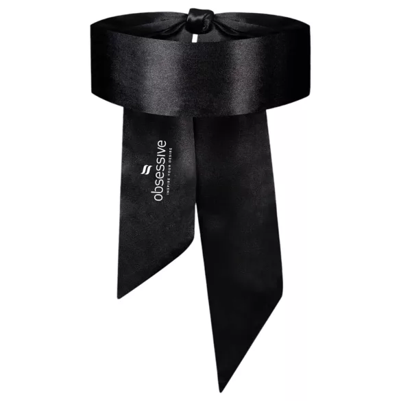 Opsesivna maska za oči - bondage šal (crna)