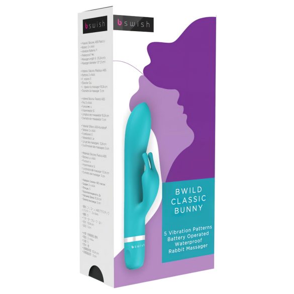 B SWISH Bwild zečji vibrator - klasika (tirkiz)
