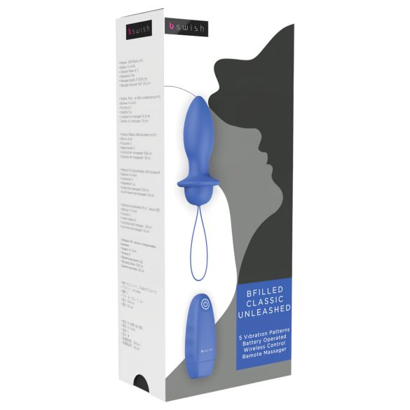 B SWISH Bfilled Classic - bežični analni vibrator (plavi)