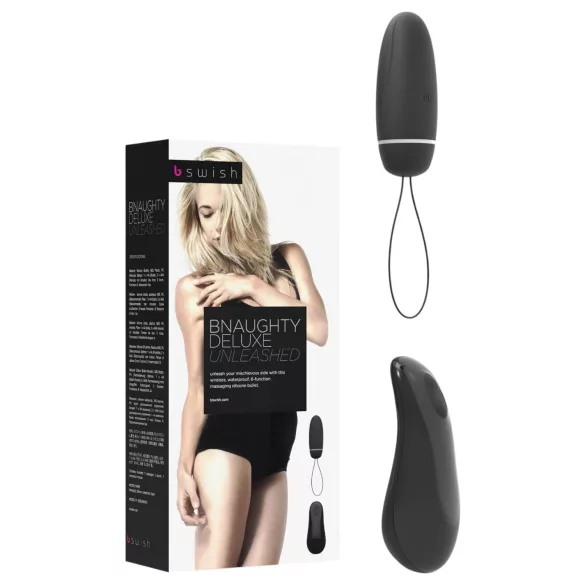 B SWISH Deluxe - crno bežično jaje za vibracije
