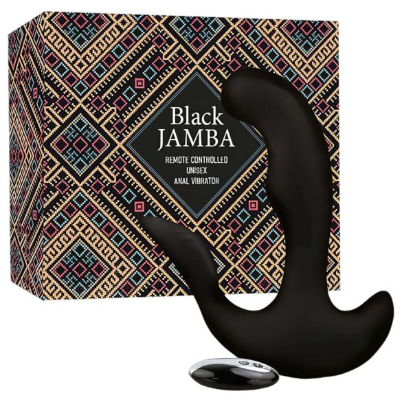 FEELZTOYS Black Jamba - bežični, grejni analni vibrator (crni)