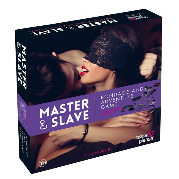 Master & Slave - Комплет за везивање (љубичасто-црни)