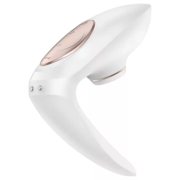 Satisfyer Pro 4 Couples - vibratori za parove sa talasima vazduha, na punjive baterije (beli)