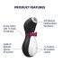 Satisfyer Penguin - punjač, vodootporni klitoralni stimulator (crno-beli)