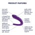 Satisfyer Double Classic - vodootporni, punjivi parni vibrator (ljubičasti)