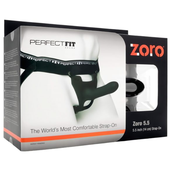 Perfect Fit ZORO 5.5 - kaiš dildo (14cm) - crna