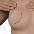 Bye Bra D-F - nevidljive nalepnice za grudi - nude (3 para)