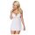 Obsessive 810-BAB-2 - čipkani babydoll i tanga (bela)