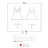 Obsessive 810-BAB-2 - čipkani babydoll i tanga (bela) - L/XL