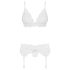 Obsessive 810-SEG-2 - čipkasti donji veš set (bela)