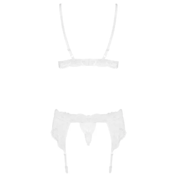 Obsessive 810-SEG-2 - čipkasti donji veš set (bela)
