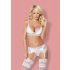 Obsessive 810-SEG-2 - čipkasti donji veš set (bela) - L/XL