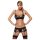 Obsessive Wonderia - izvezeni čipkani veš set (crna) - L/XL