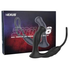   Nexus Simul8 - vibracioni prsten za penis sa analnim dildom (crna)