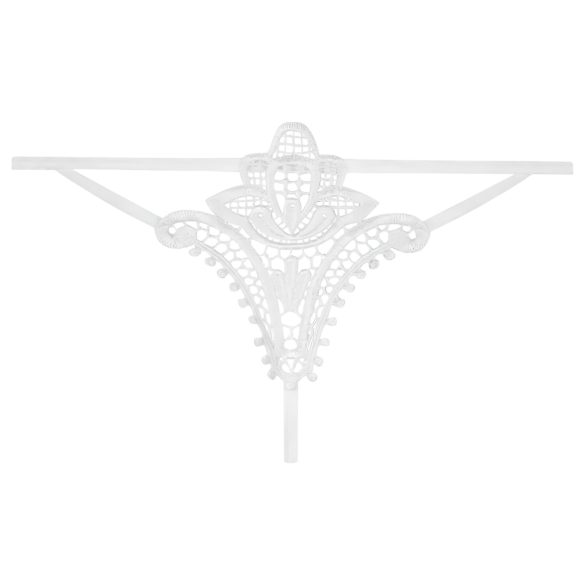 Obsessive Luiza - tanga sa cvetom tulipana (bela) - L/XL