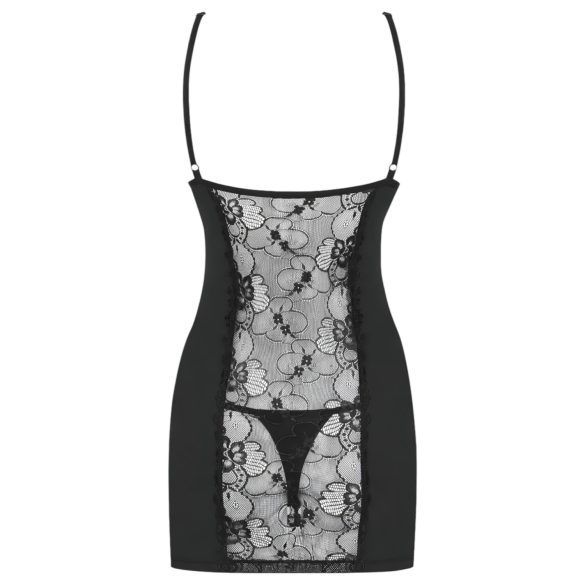 Obsessive Heartina - spavaćica i tanga (crna) - L/XL