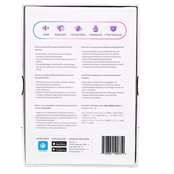 LOVENSE Diamo - pametna vibrirajuća prsten za penis (crna)