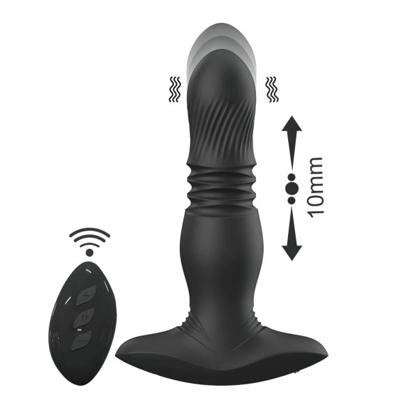 Aixiasia Roy - bežični analni vibrator na baterije (crni)