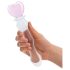 GLAS - stakleni dildo srca (prozirni)
