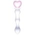 GLAS - stakleni dildo srca (prozirni)