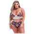 Baci Plus Size - cvetni čipkani grudnjak set