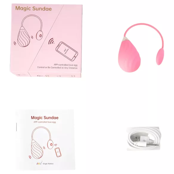 Magic Motion Sundae - pametno vibraciono jaje na baterije (roze)