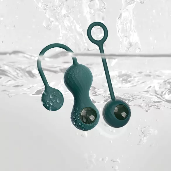 Magic Motion Crystal Duo - апликацијом управљане вибрационе гејша куглице (зелене)