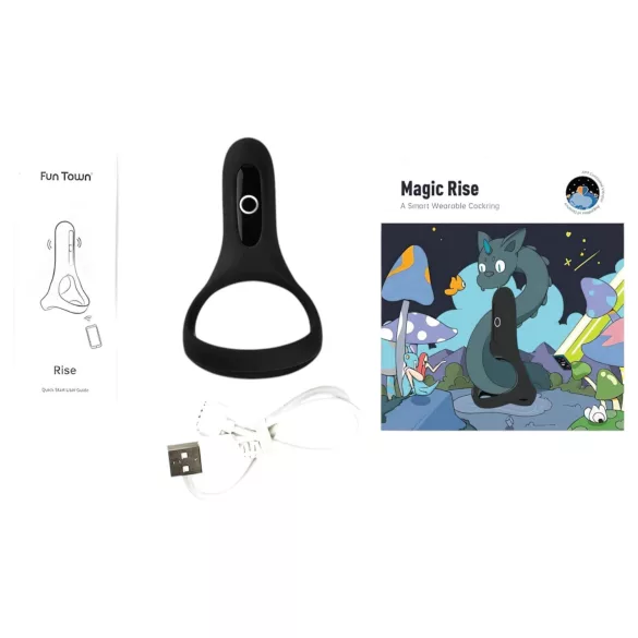 Magic Motion Rise - pametna vibrirajuća prstenjača za penis, punjiva (crna)