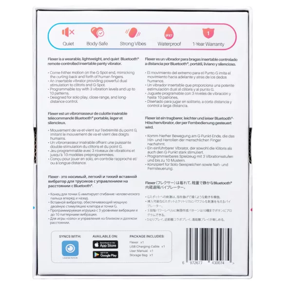 LOVENSE Flexer Panty - bežični 2-u-1 vibrator (roze)