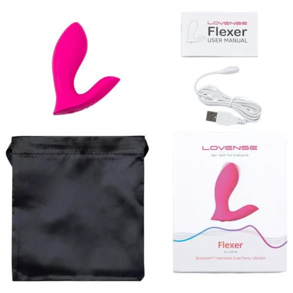 LOVENSE Flexer Panty - bežični 2-u-1 vibrator (roze)