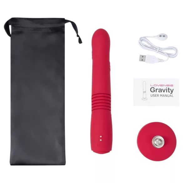 LOVENSE Gravity - vibrirajući stimulator sa potiskom na punjenje (crveni)