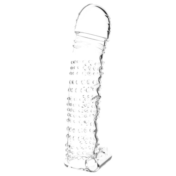Lonely - vibrirajuća, bodljikava navlaka za penis (prozirna)